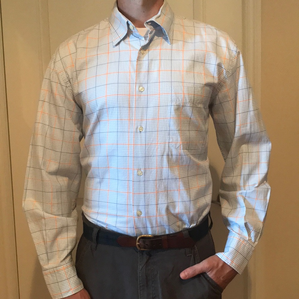 Peter Millar Button-Down Shirt Medium Euc - image 1